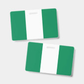 Naam Badge met vlag van Nigeria (Voor- en achterkant)