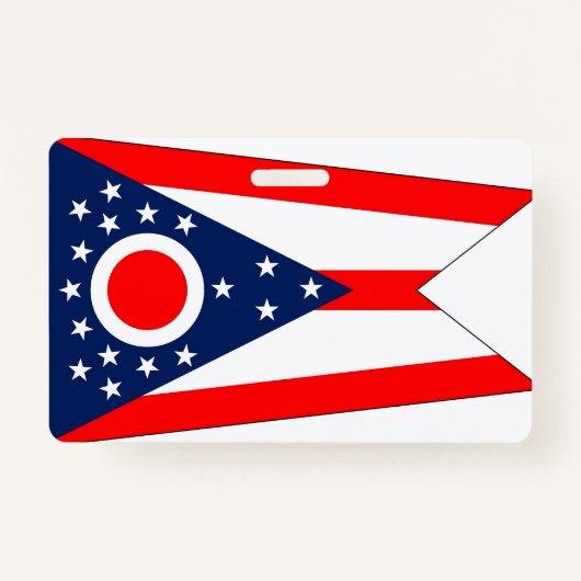 Naam Badge met vlag van Ohio State, Verenigde Stat (Voorkant)