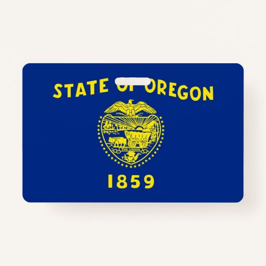 Naam Badge met vlag van Oregon State, USA (Voorkant)