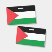 Naam Badge met vlag van Palestina (Voor- en achterkant)