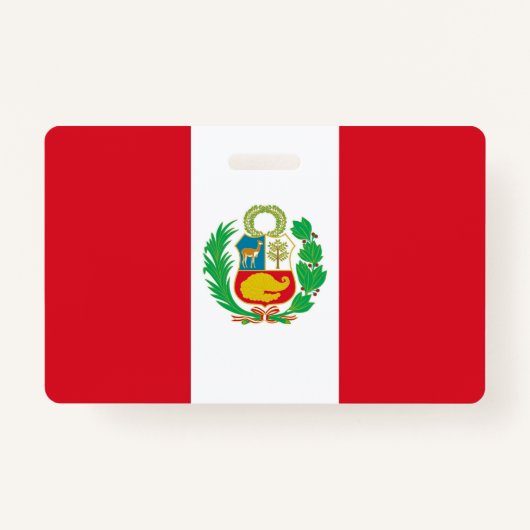 Naam Badge met vlag van Peru (Voorkant)