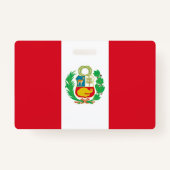 Naam Badge met vlag van Peru (Achterkant)