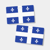 Naam Badge met vlag van Quebec (Voor- en achterkant)