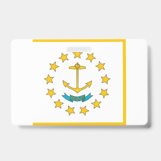 Naam Badge met vlag van Rhode Island, VS (Voorzijde)