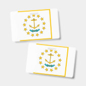 Naam Badge met vlag van Rhode Island, VS (Voor- en achterkant)