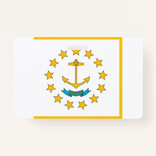 Naam Badge met vlag van Rhode Island, VS (Voorkant)