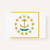 Naam Badge met vlag van Rhode Island, VS (Achterkant)