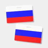 Naam Badge met vlag van Rusland (Voor- en achterkant)