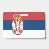 Naam Badge met vlag van Servië (Achterkant)