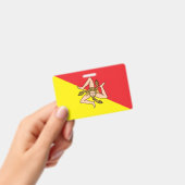 Naam Badge met vlag van Sicilië, Italië (Handheld)