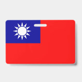 Naam Badge met vlag van Taiwan (Achterkant)