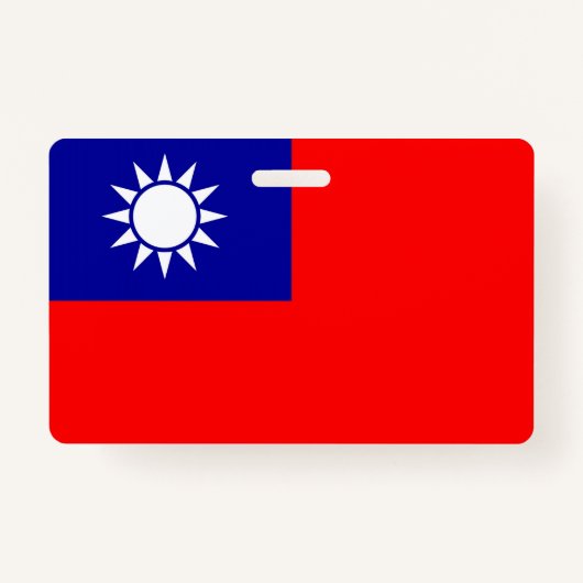 Naam Badge met vlag van Taiwan (Voorkant)