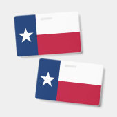Naam Badge met vlag van Texas, Verenigde Staten (Voor- en achterkant)