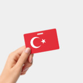 Naam Badge met vlag van Turkije (Handheld)