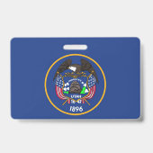Naam Badge met vlag van Utah State, Verenigde Stat (Achterkant)