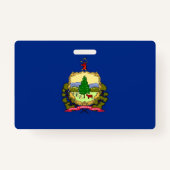 Naam Badge met vlag van Vermont State, Verenigde S (Achterkant)