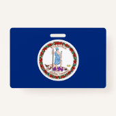 Naam Badge met vlag van Virginia State, Verenigde (Achterkant)