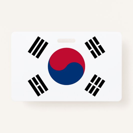 Naam Badge met vlag van Zuid-Korea (Voorkant)