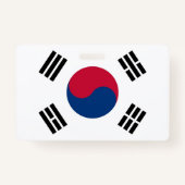 Naam Badge met vlag van Zuid-Korea (Achterkant)