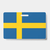 Naam Badge met vlag van Zweden (Achterkant)
