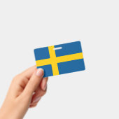 Naam Badge met vlag van Zweden (Handheld)