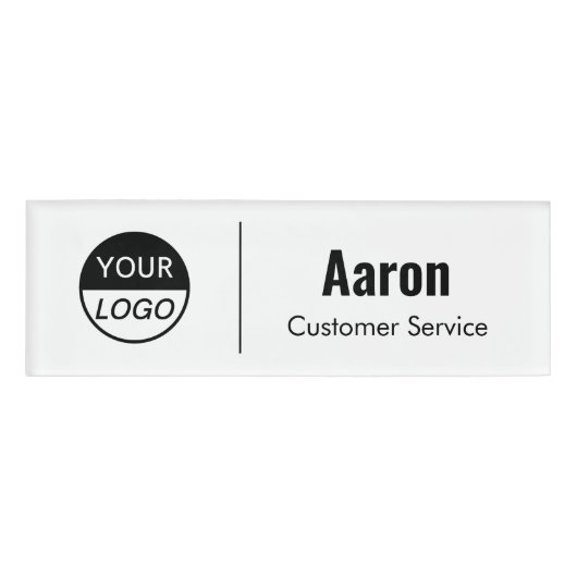 Naam badge | Personeel van aangepast Logo Magnet (Voorkant)