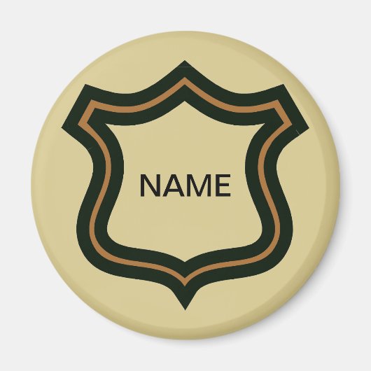 Naam Badge, voeg tekst toe Magneet (Voorkant)