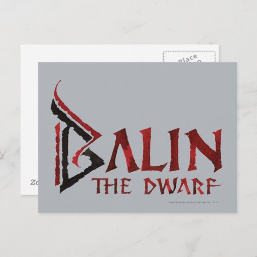 Naam Balin Briefkaart (Voorkant / Achterkant)