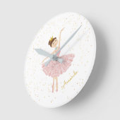 naam ballerina personalize  ronde klok (Hoek)