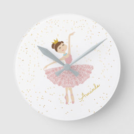 naam ballerina personalize ronde klok
