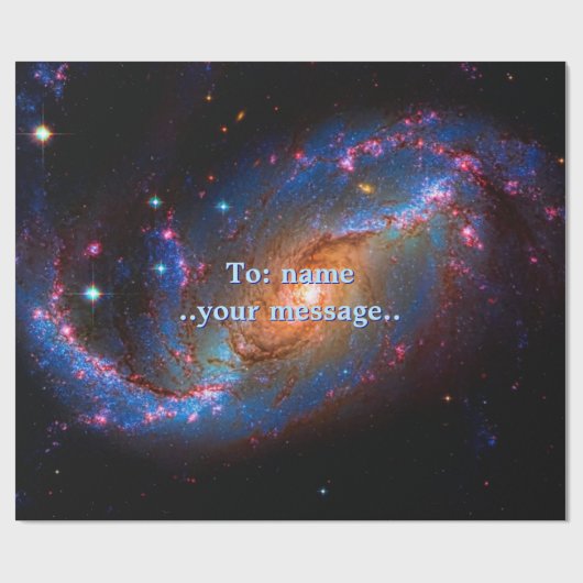 Naam, Barred Spiral Galaxy NGC 1672 Cadeaupapier (Vlak)