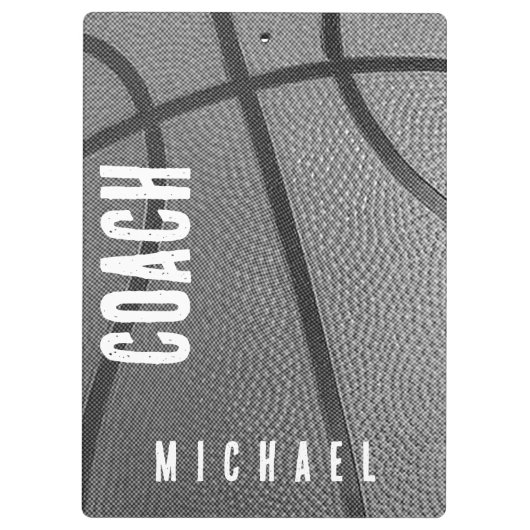  naam Basketbal Coach Klembord (Achterkant)