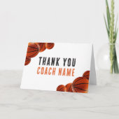 Naam basketbalcoach  bedankkaart (Voorkant)