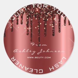 Naam Beauty Lashes Burgundy Gold Lashes Confetti Ronde Sticker