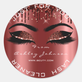 Naam Beauty Lashes Burgundy Gold Lashes Eyes Ronde Sticker