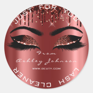 Naam Beauty Lashes Burgundy Gold Lashes Eyes Ronde Sticker