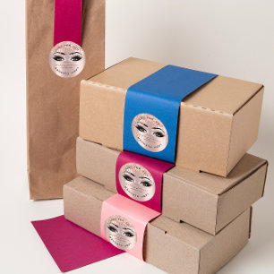 Naam Beauty Lashes Drivers Roze Gold Lashes Cleane Ronde Sticker