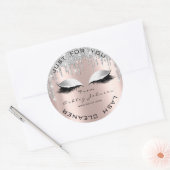 Naam Beauty Lshes Drift Roos Grey Lashes Cleaner Ronde Sticker (Envelop)