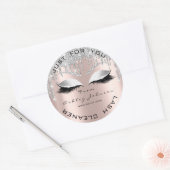 Naam Beauty Lshes Drift Roos Grey Lashes Cleaner Ronde Sticker (Envelop)