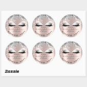 Naam Beauty Lshes Drift Roos Grey Lashes Cleaner Ronde Sticker (Vel)