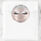 Naam Beauty Lshes Drift Roos Grey Lashes Cleaner Ronde Sticker (Tas)