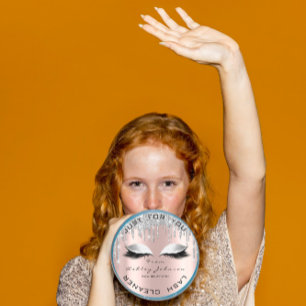 Naam Beauty Lshes Drift Roos Grey Lashes Cleaner Ronde Sticker