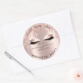 Naam Beauty Lshes Drift Roos Spark Lashes Cleaner Ronde Sticker (Envelop)