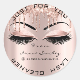 Naam Beauty Lshes Drivers Roze Brows Lashes Social Ronde Sticker