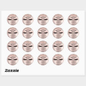Naam Beauty Lshes Drivers Roze Brows Lashes Social Ronde Sticker (Vel)
