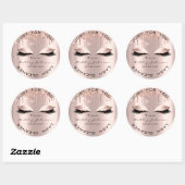 Naam Beauty Lshes Drivers Roze Gold Lashes Cleaner Ronde Sticker (Vel)