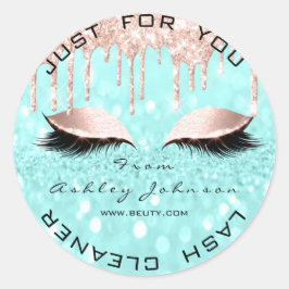 Naam Beauty Lshes Drivers Roze Gold Lashes Cleaner Ronde Sticker