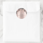 Naam Beauty Roos Black Drids Web Hartelijk dank Ronde Sticker (Tas)
