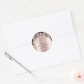 Naam Beauty Roos Black Drids Web Hartelijk dank Ronde Sticker (Envelop)