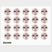 Naam Beauty Roos Drift Roze Eyelashes Cleaner Ronde Sticker (Vel)